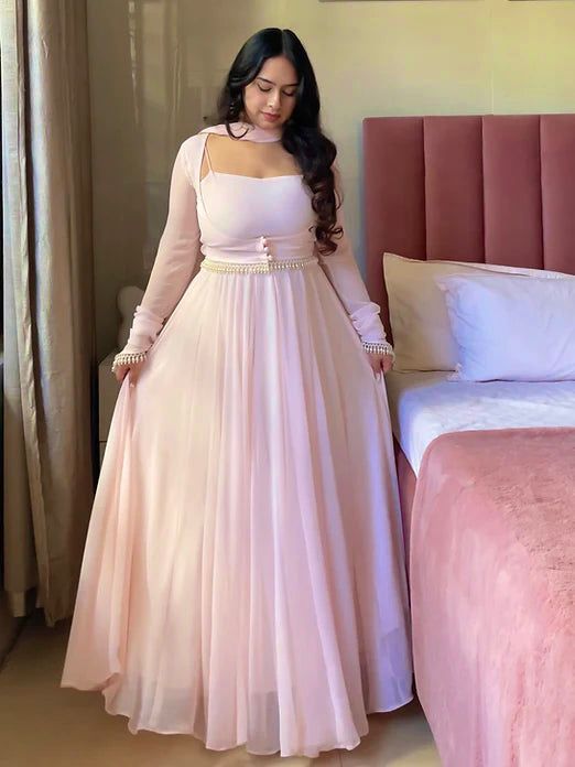 Designer Faux Georgette Maxi Anarkali Suit