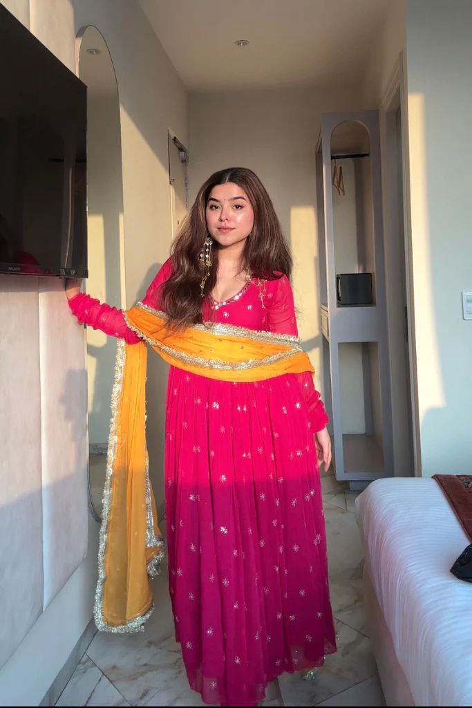 Designer Full Sleeve Anarkali Gown with Dupatta