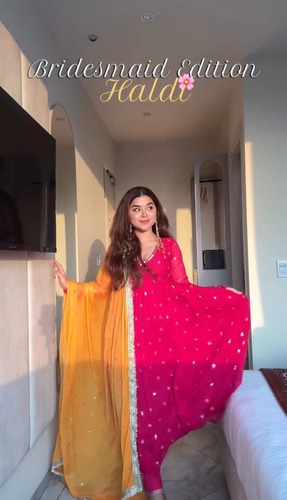 Designer Full Sleeve Anarkali Gown with Dupatta
