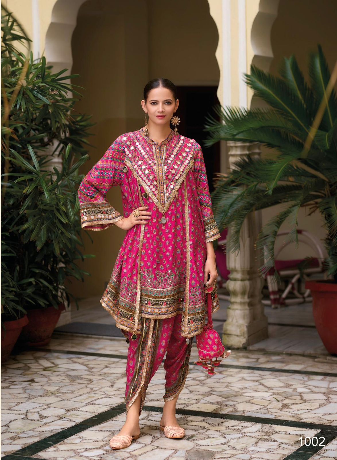 Stylish Chinon Dhoti Suit for Summer