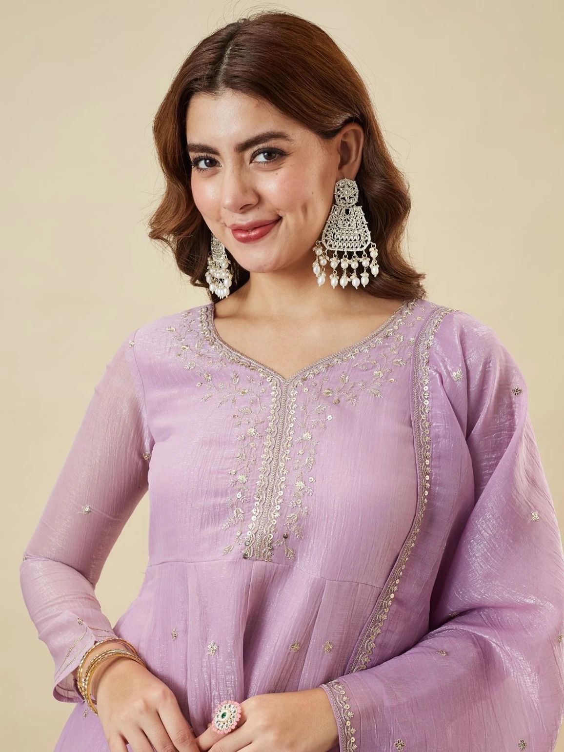 Elegant Crunchy Silk Sharara Set