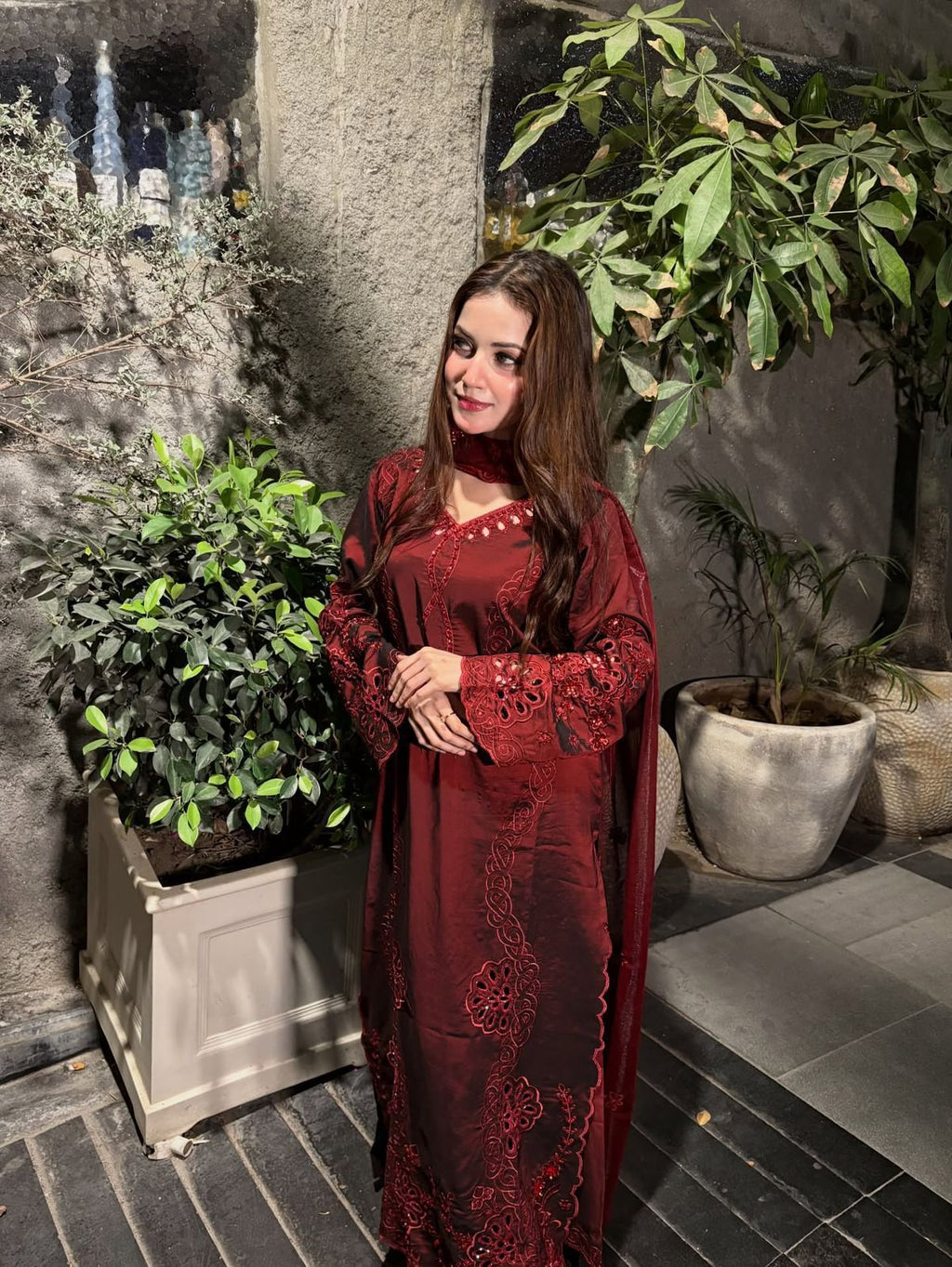 Luxury Sequence Embroidered Palazzo Set