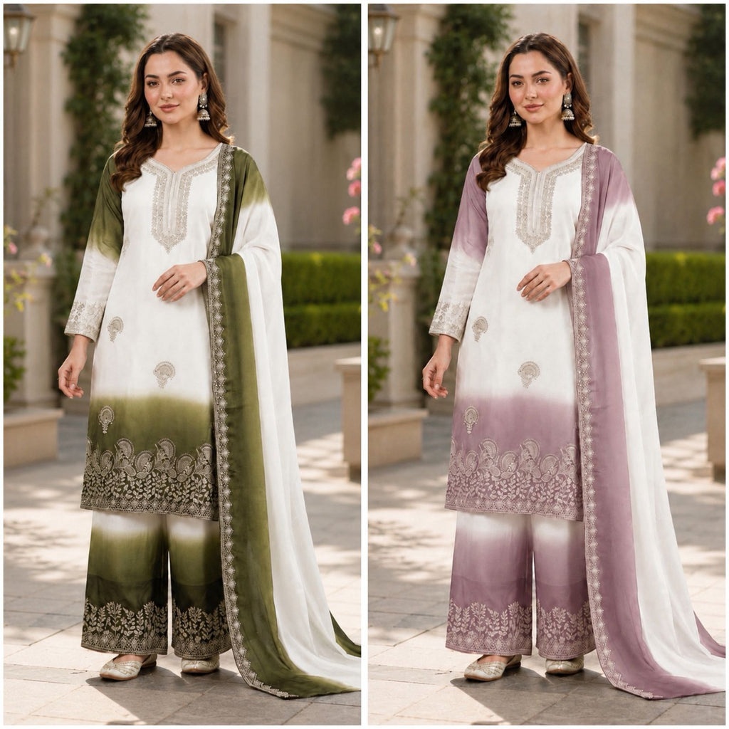 Exclusive Dual Tone Star Georgette Collection