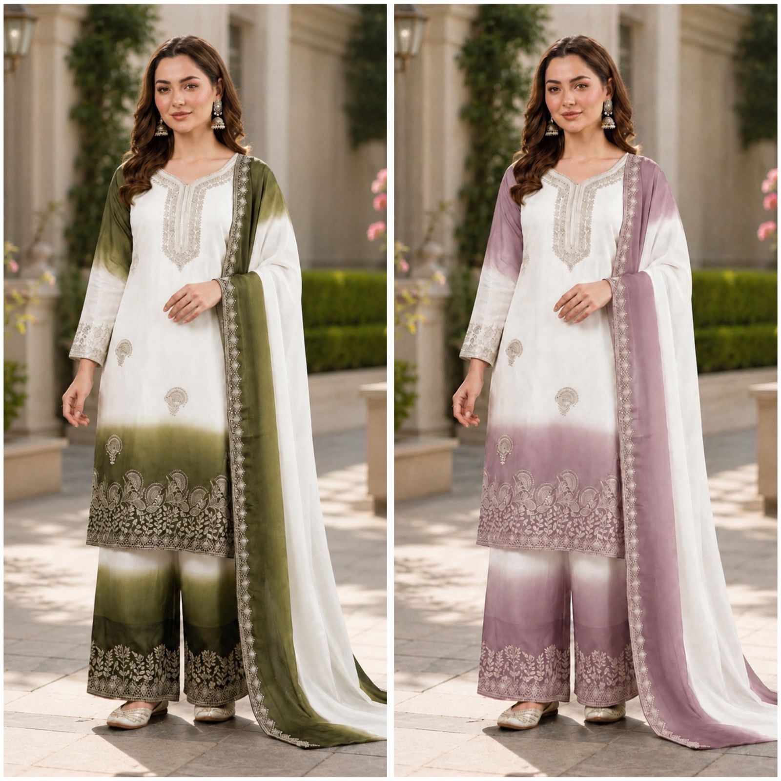 Exclusive Dual Tone Star Georgette Collection