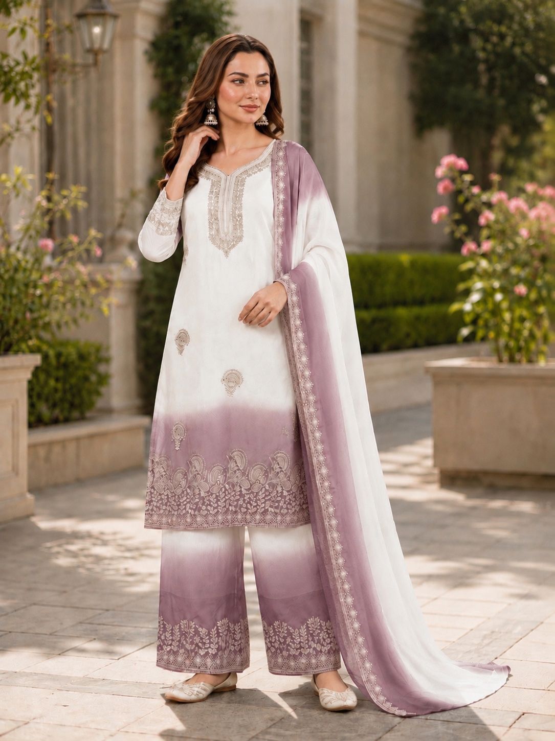 Exclusive Dual Tone Star Georgette Collection