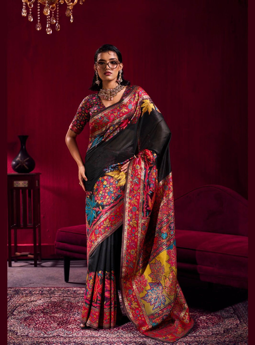 Premium Soft Modal Pashmina Saree for Women