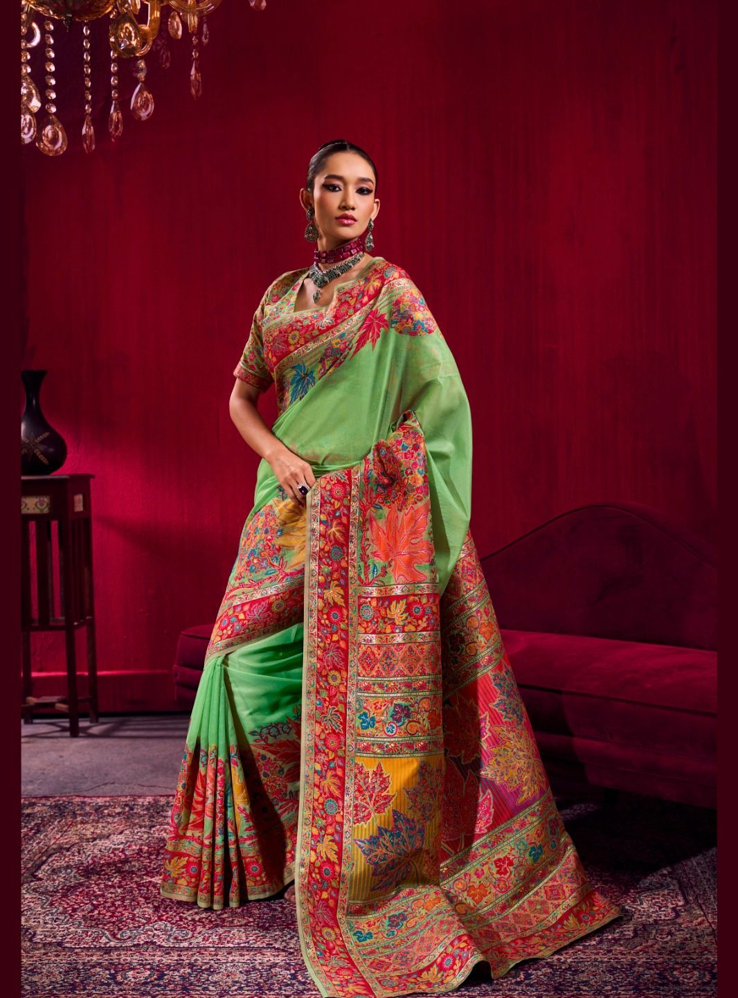 Premium Soft Modal Pashmina Saree for Women