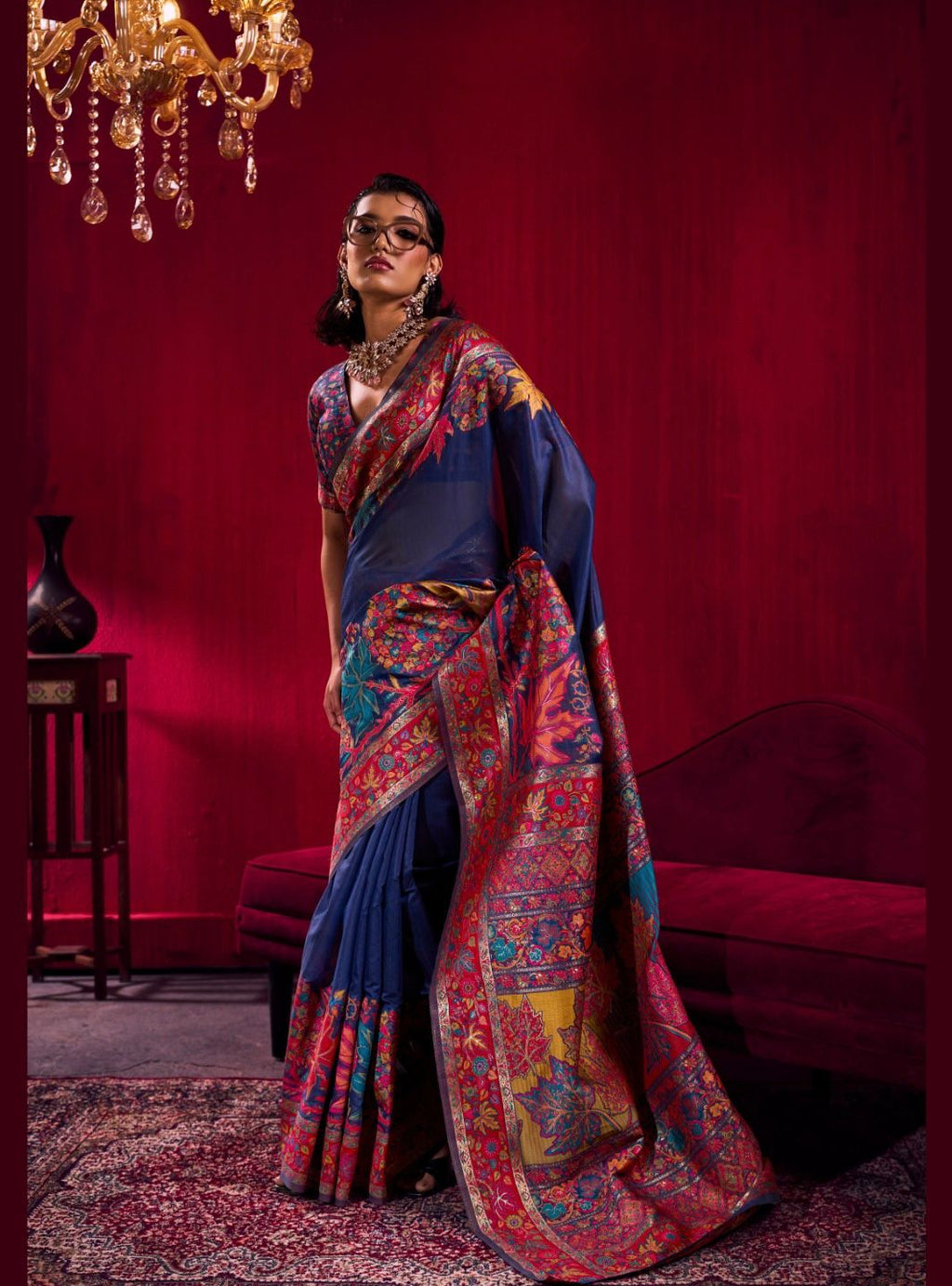 Premium Soft Modal Pashmina Saree for Women