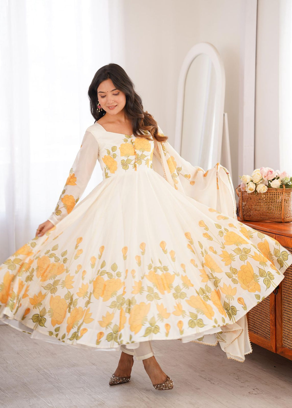 Exclusive Floral Organza Gown