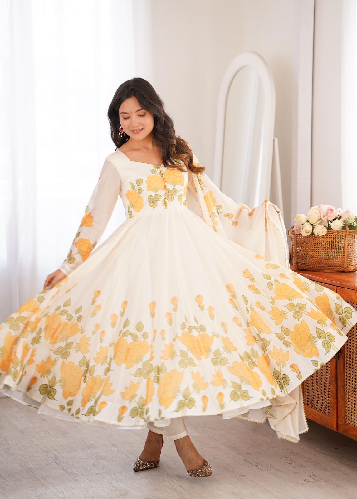 Exclusive Floral Organza Gown