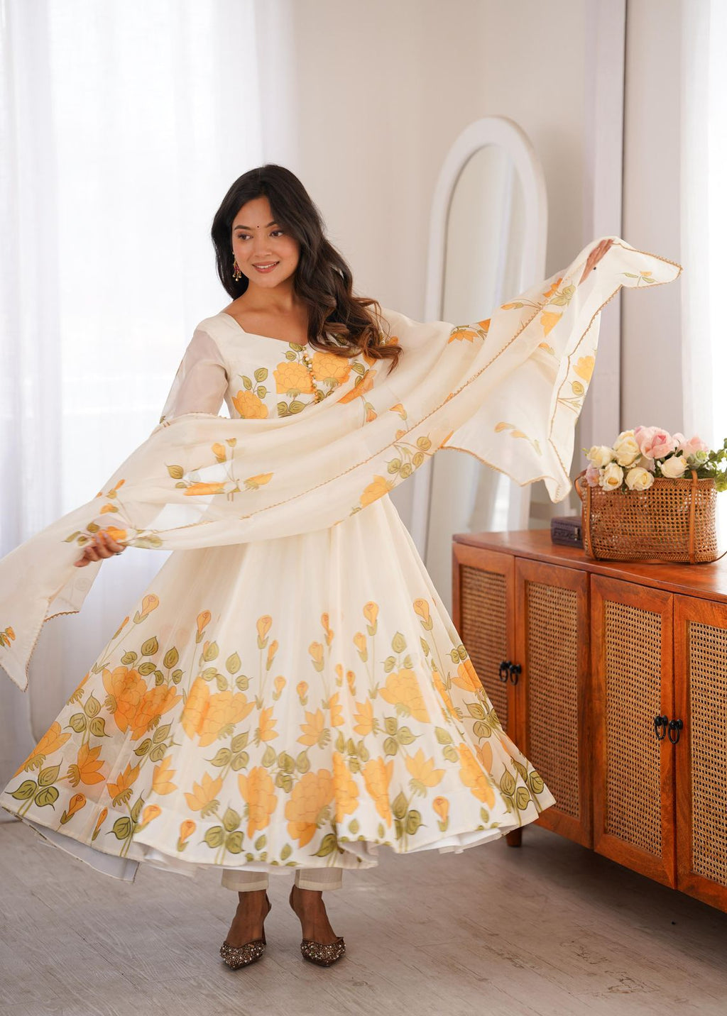 Exclusive Floral Organza Gown