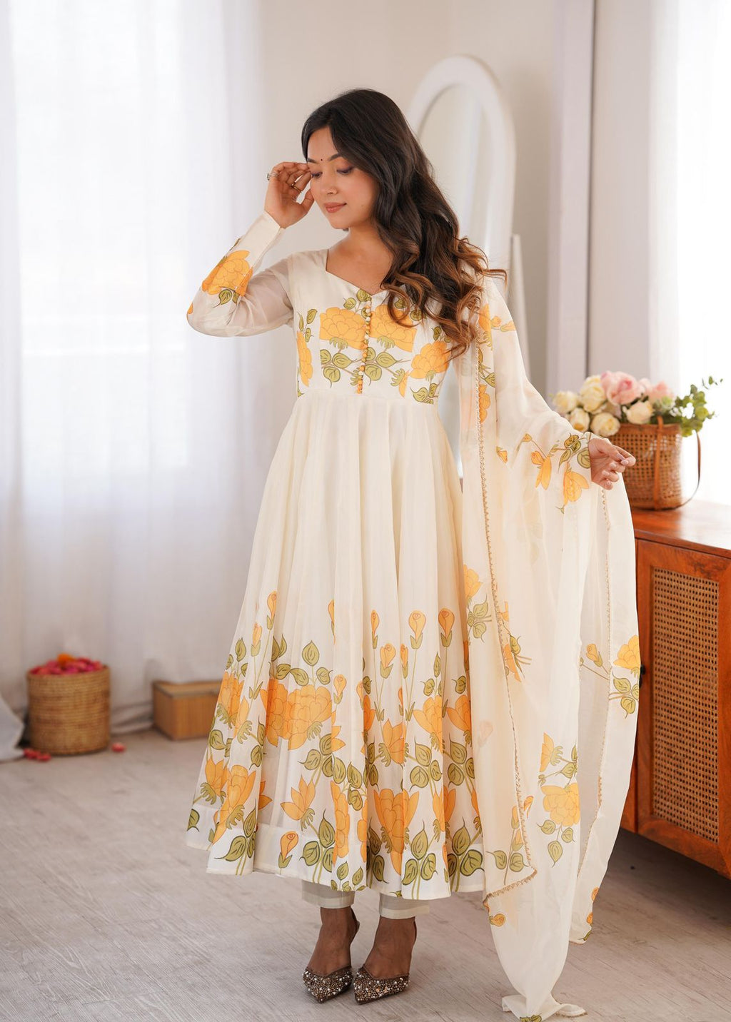 Exclusive Floral Organza Gown