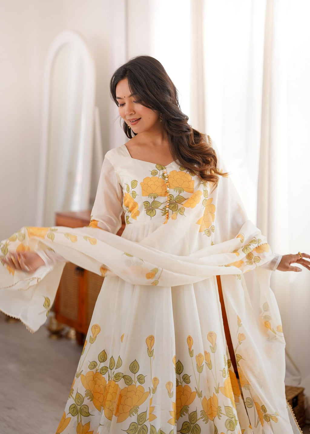 Exclusive Floral Organza Gown