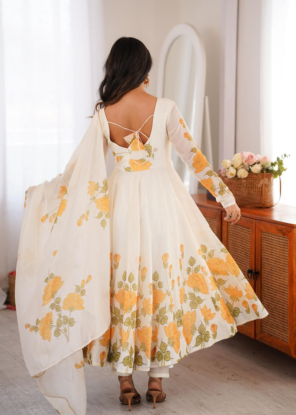 Exclusive Floral Organza Gown