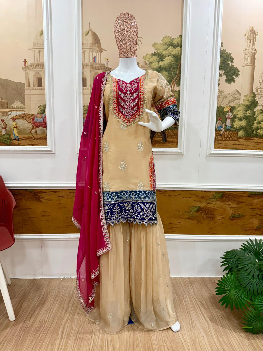 Heavy Embroidery Rangoli Silk Suit