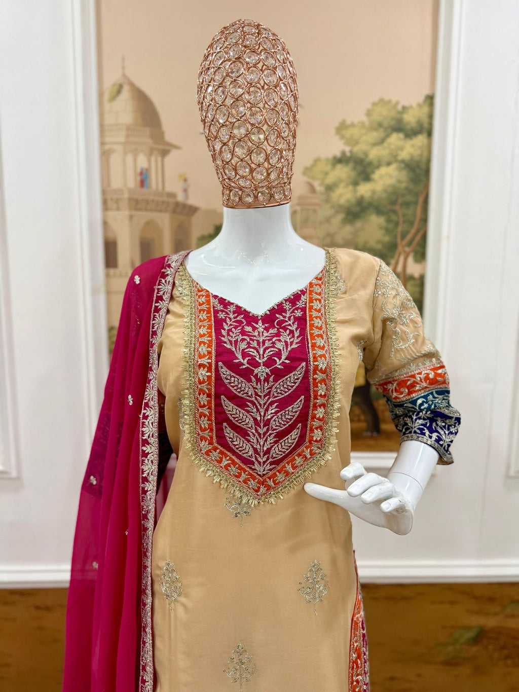 Heavy Embroidery Rangoli Silk Suit