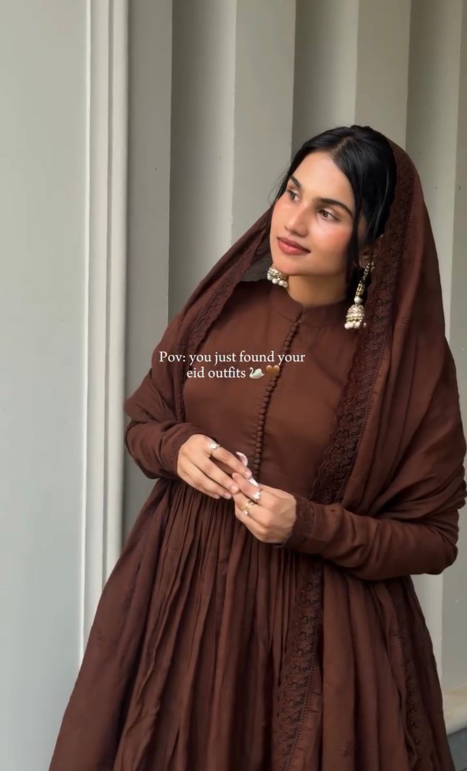 Stylish Full Sleeve Roman Silk Gown Set