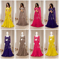 Traditional Yet Modern Chinon Silk Saree