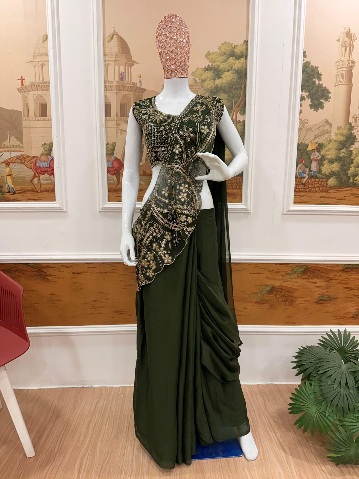Trendy Rangoli Silk Lehenga Saree