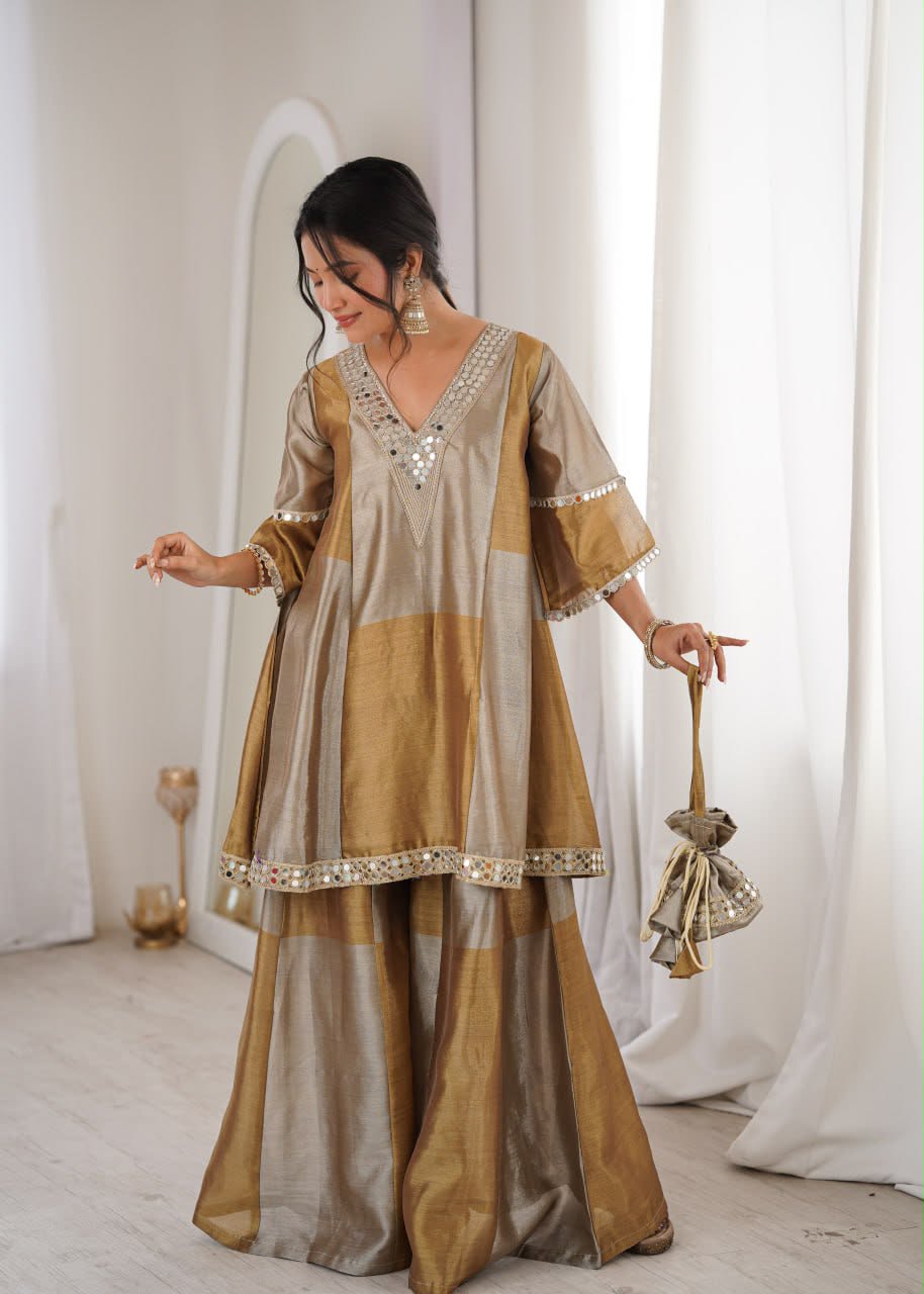 Women’s Two-Tone Tissue 3-Piece Set with Batwa
