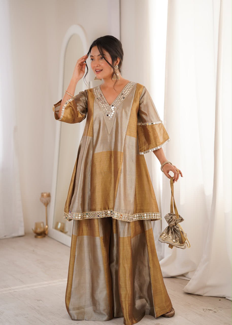 Women’s Two-Tone Tissue 3-Piece Set with Batwa
