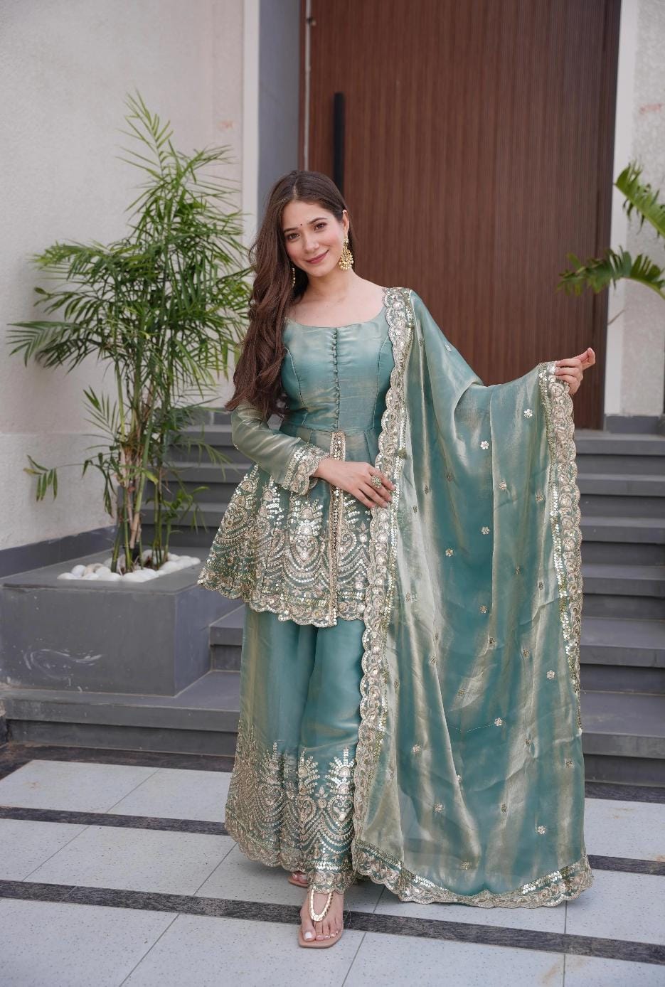 Royal Festive Sharara Ensemble