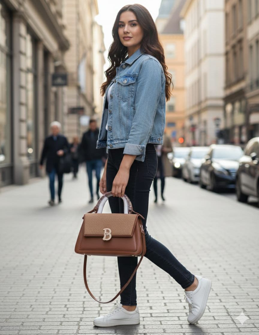 Elegant Structured Top Handle Bag