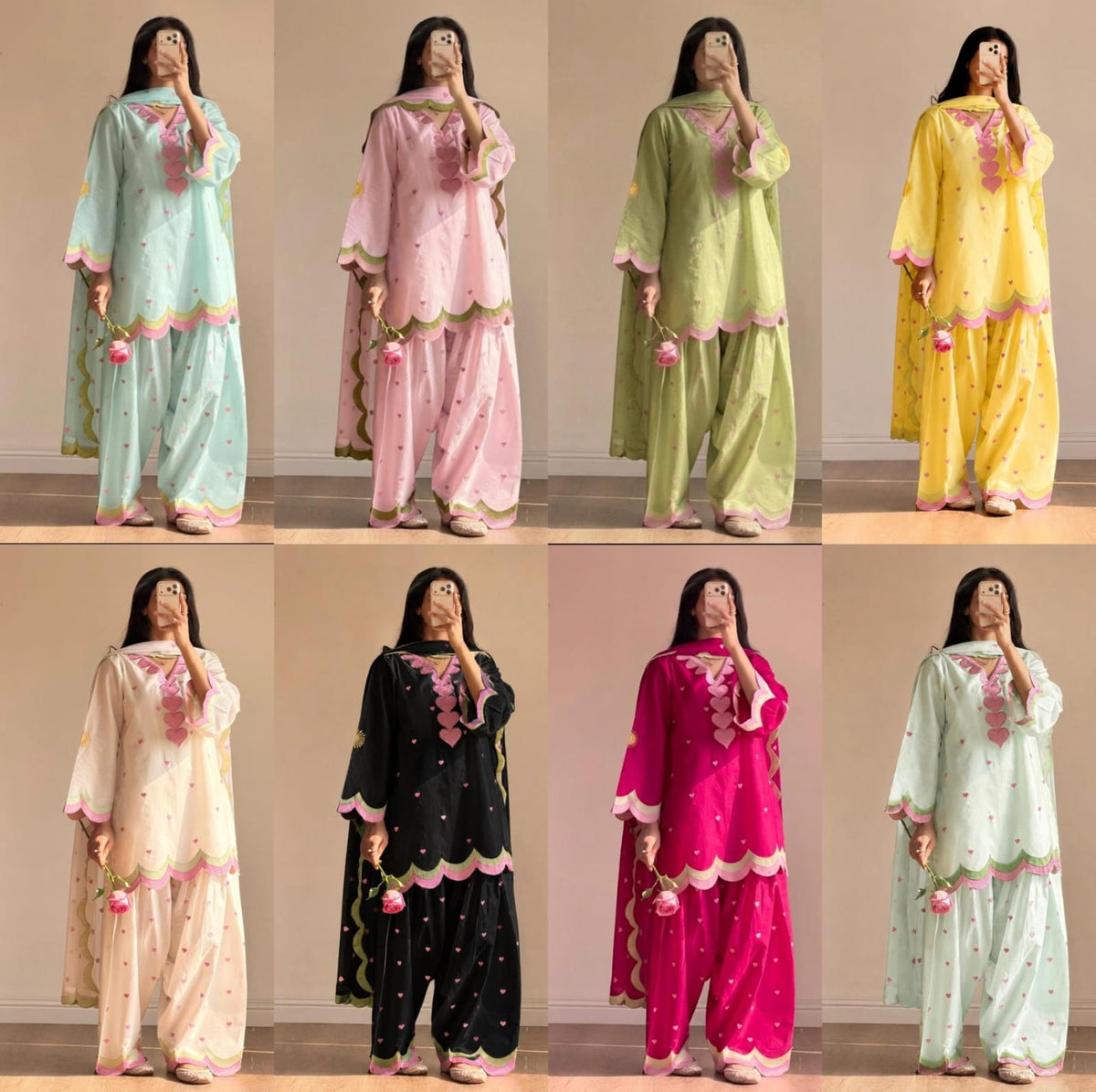 Women’s Mal Chanderi Cotton Multi-Work Farshi Suit Set