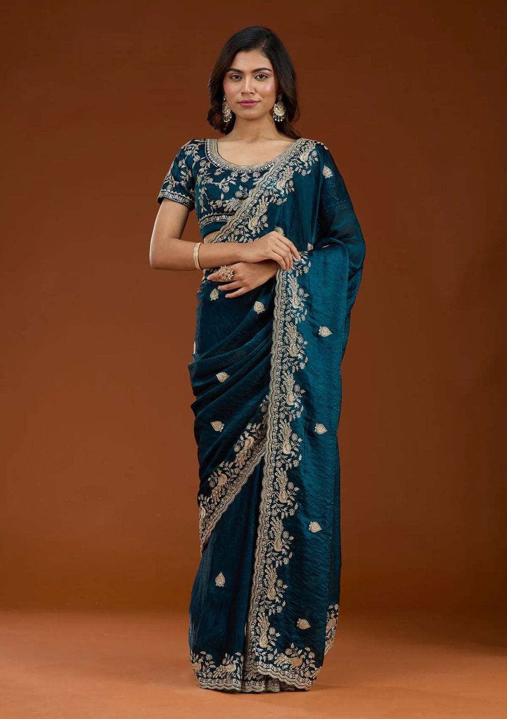 Premium Heavy Embroidered Silk Saree Collection