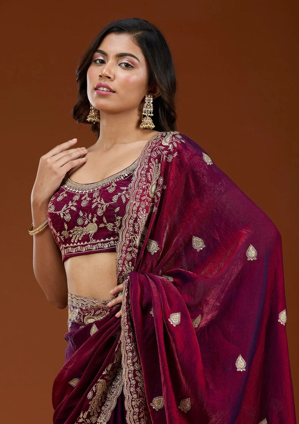 Premium Heavy Embroidered Silk Saree Collection