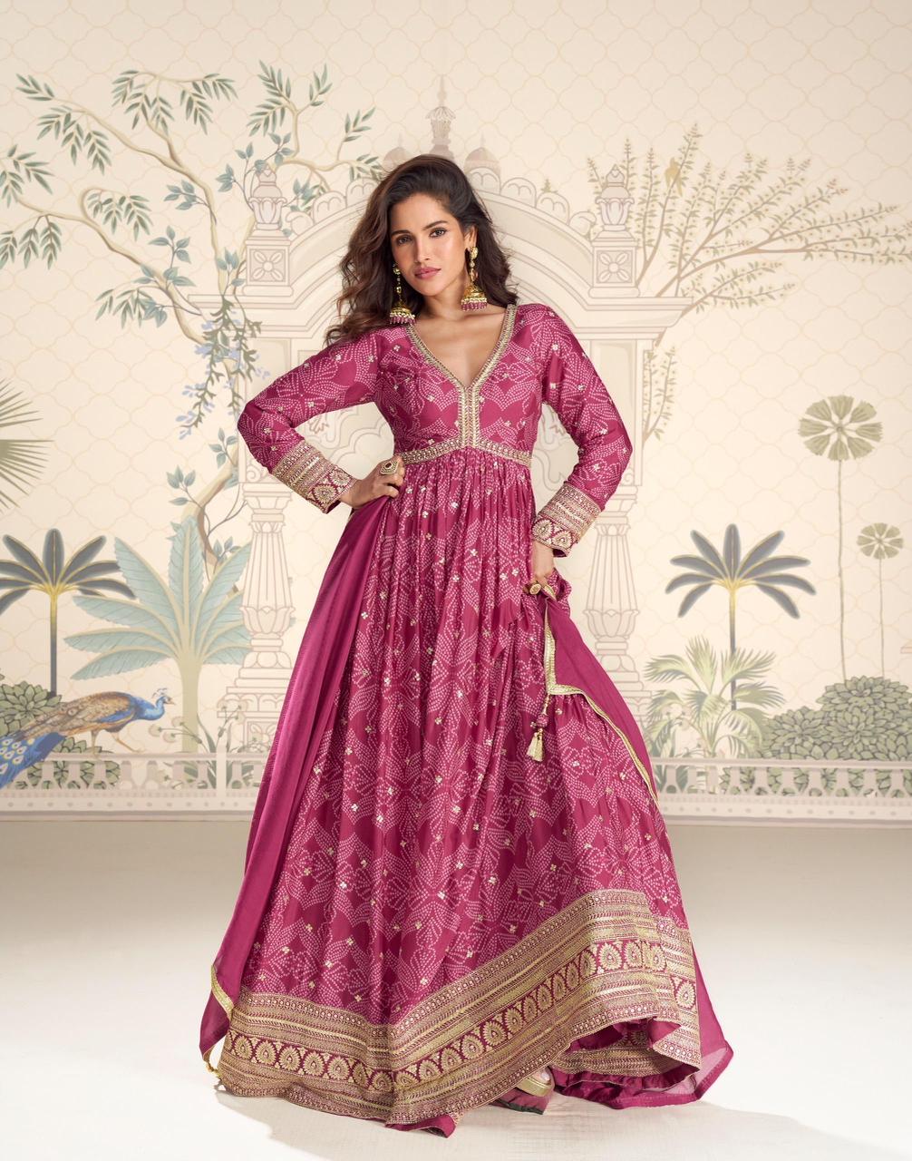 Designer Embroidered Anarkali Gown