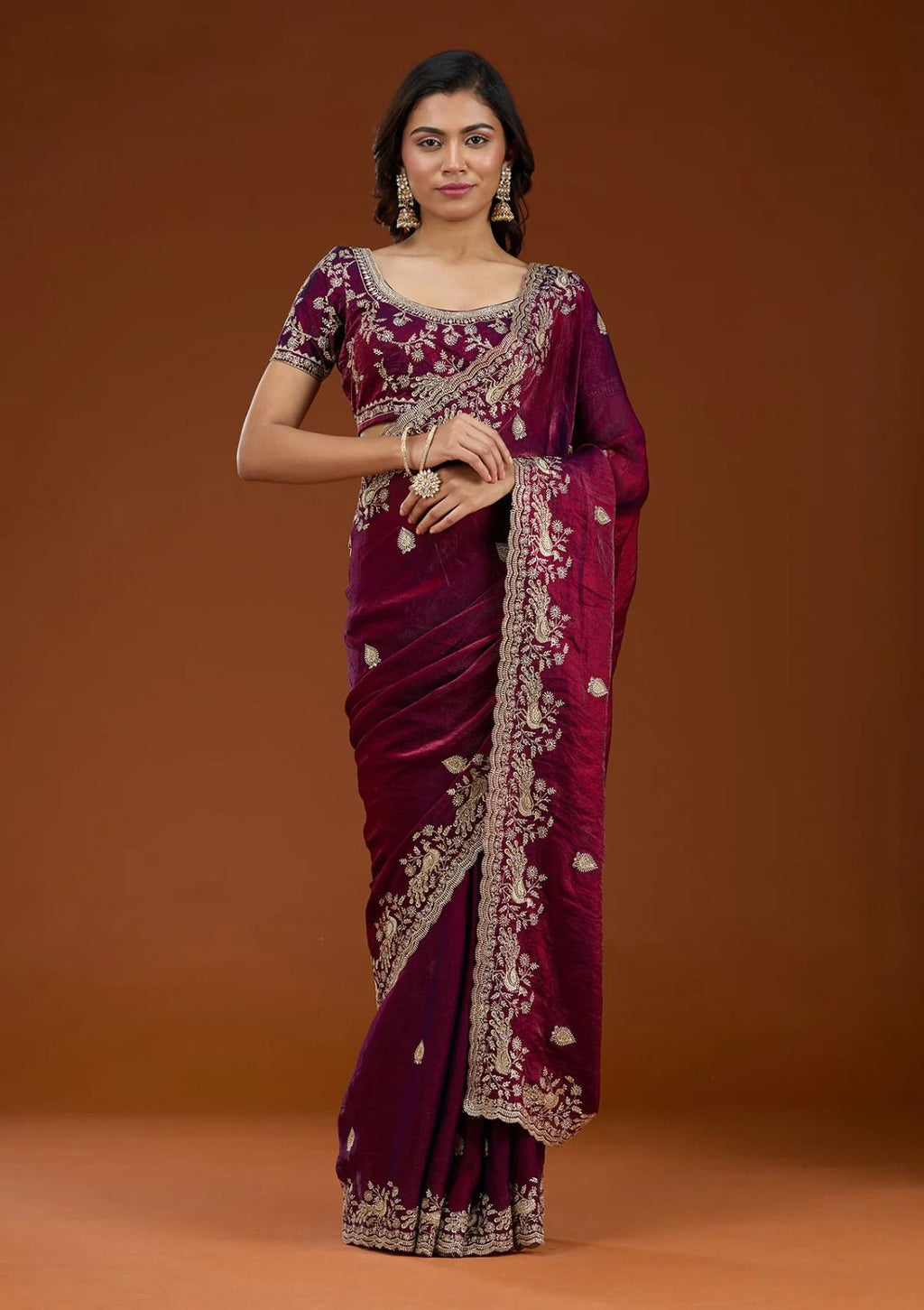 Premium Heavy Embroidered Silk Saree Collection