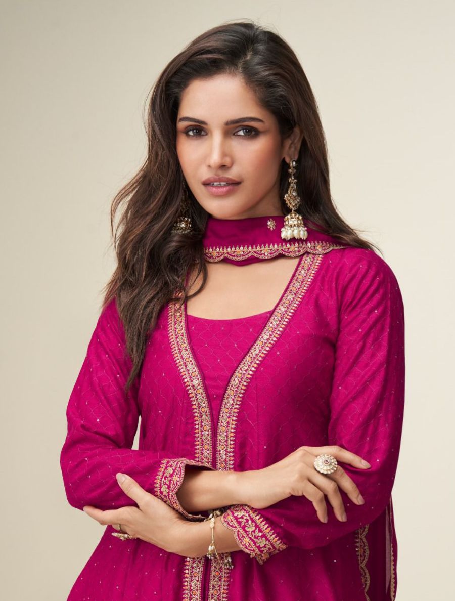 Embroidered Anarkali Kurta Set with Dupatta