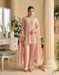 Embroidered Georgette and Net Kurta Set