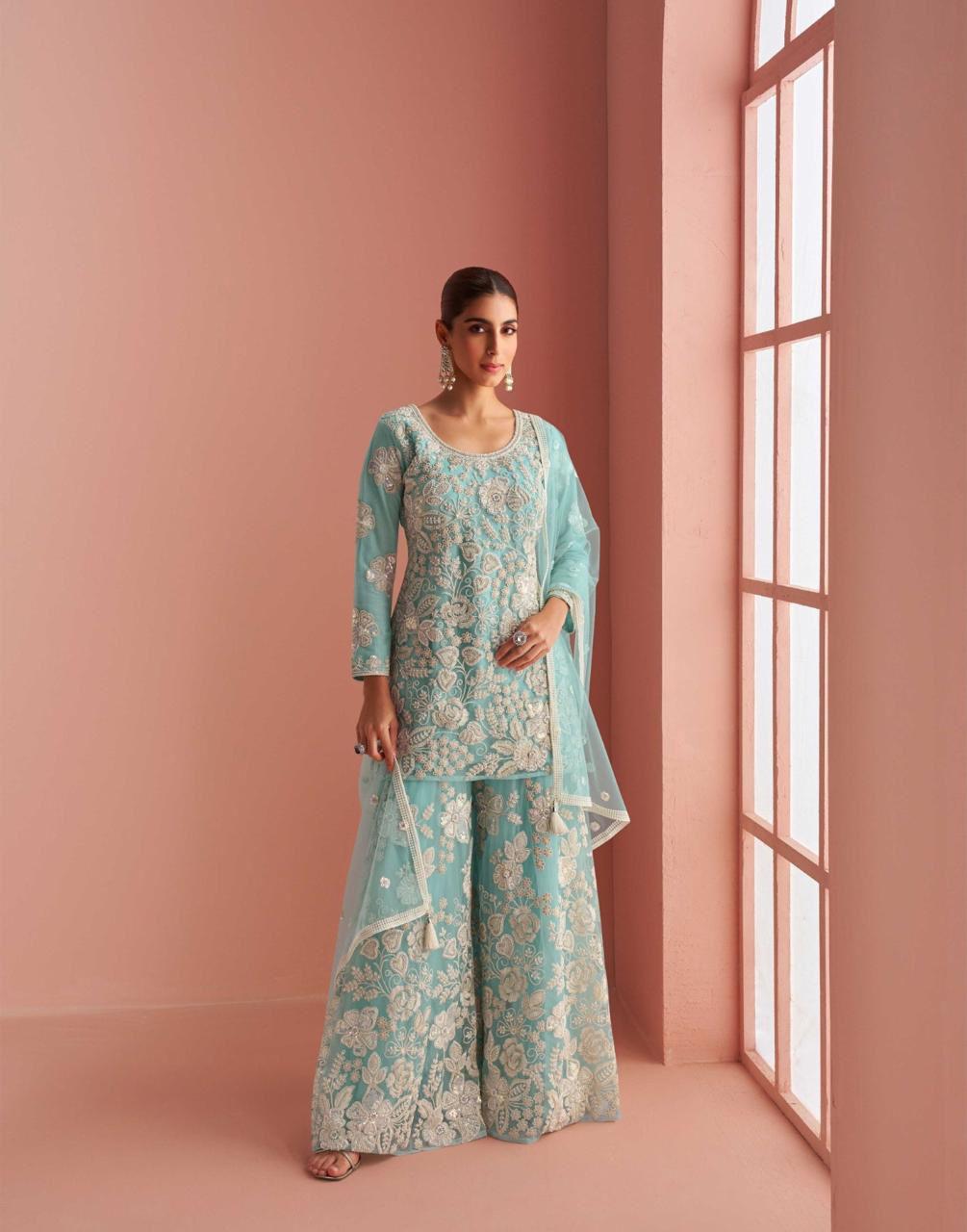 Elegant Blush Lace Suit