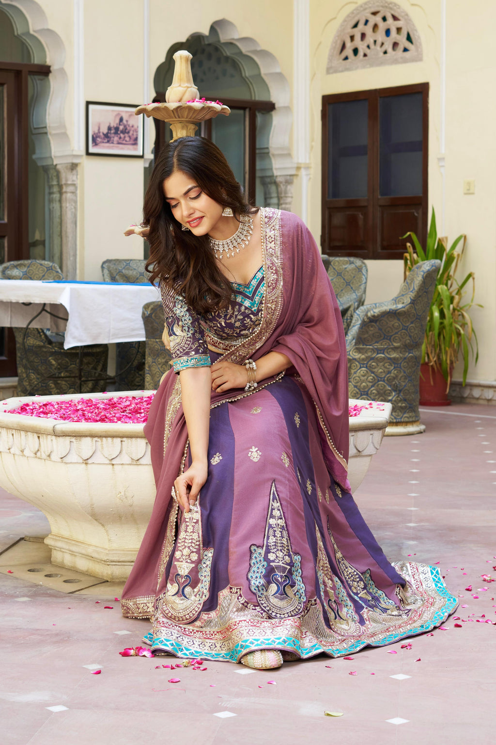Star Georgette Embroidery Lehenga Choli Set