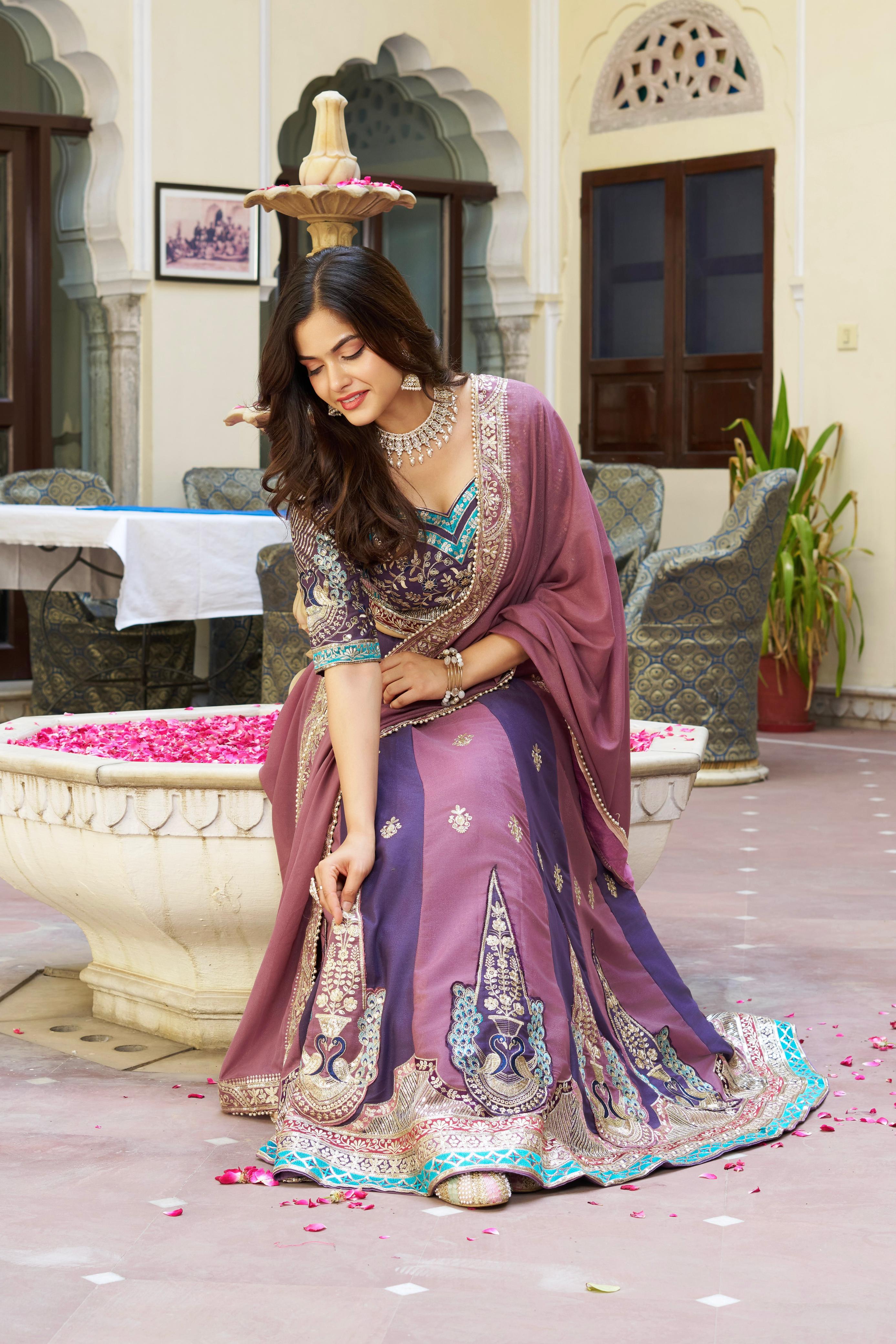 Star Georgette Embroidery Lehenga Choli Set