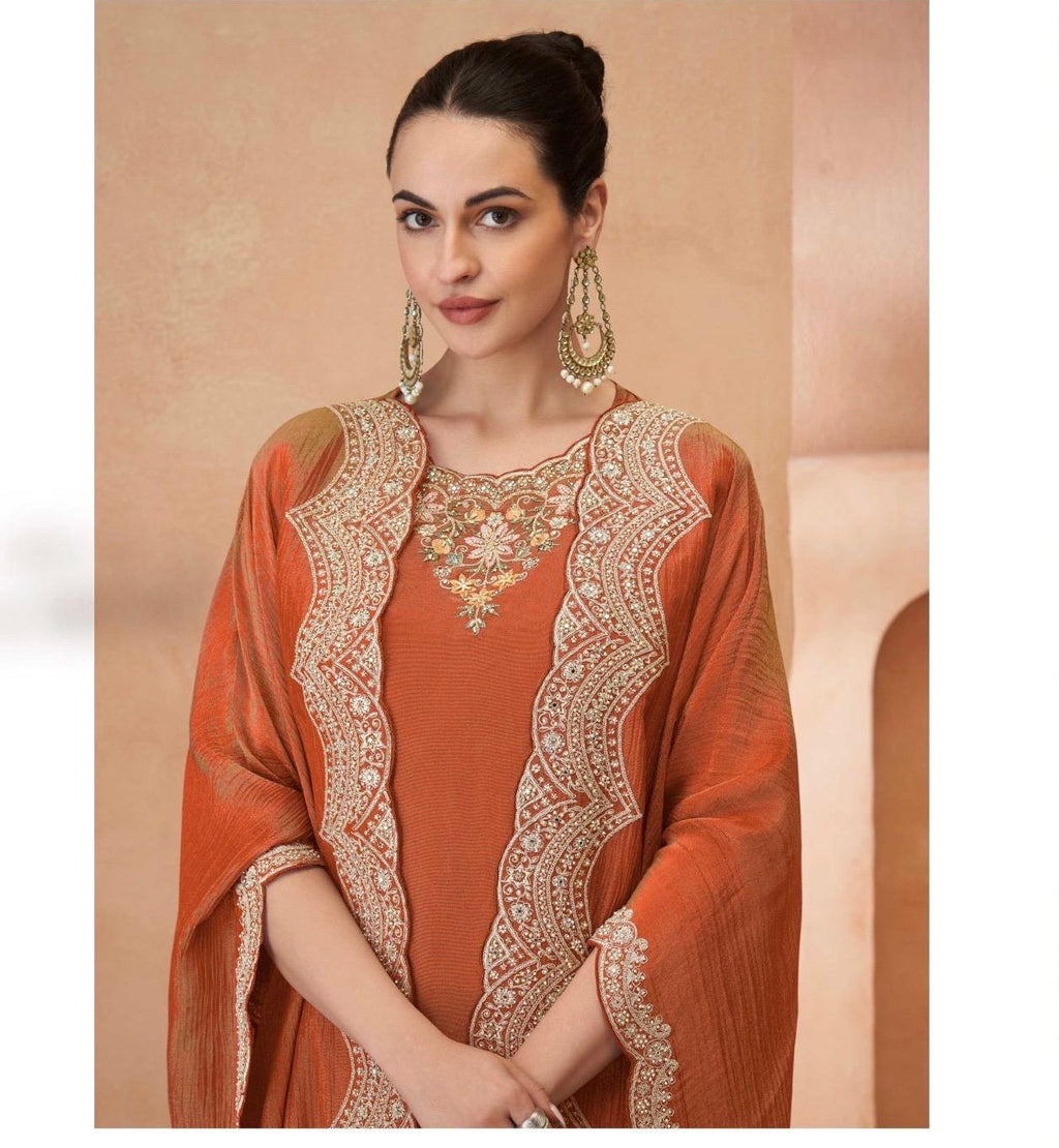 Designer Embroidered Festive Suit Set