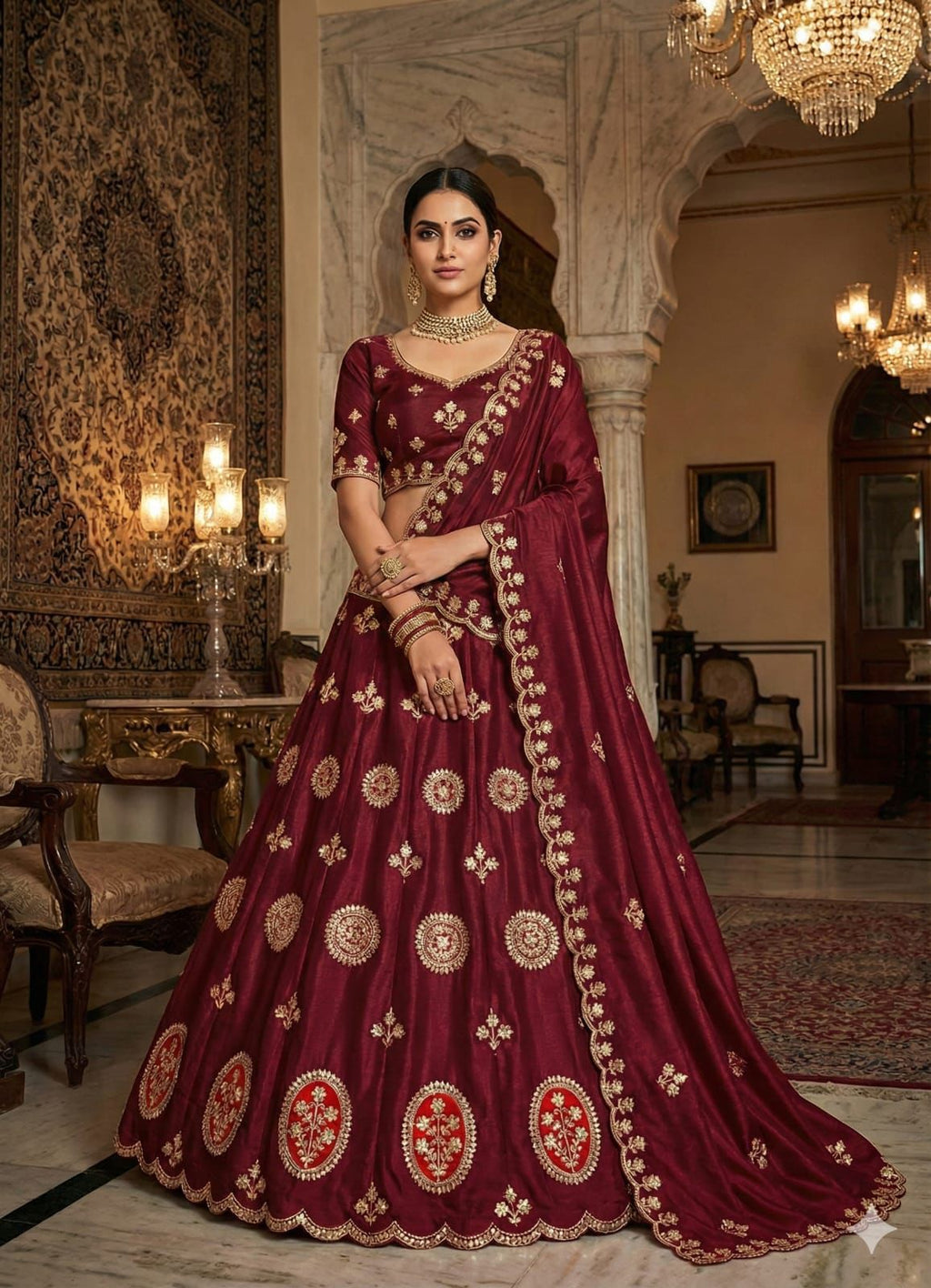 Luxury Embroidered Lehenga Choli (Available in 4 Colors)