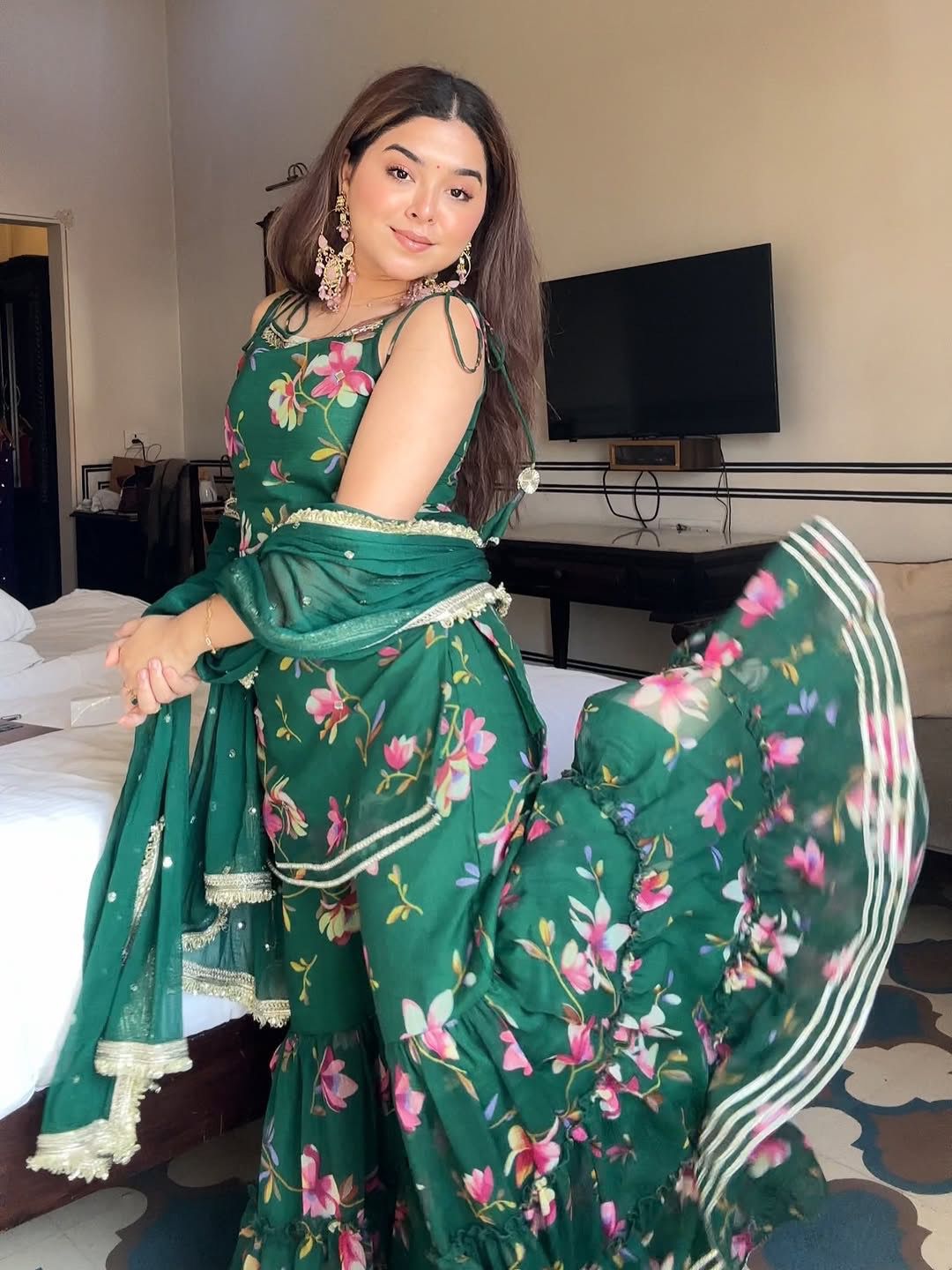 Floral Printed Sharara Set