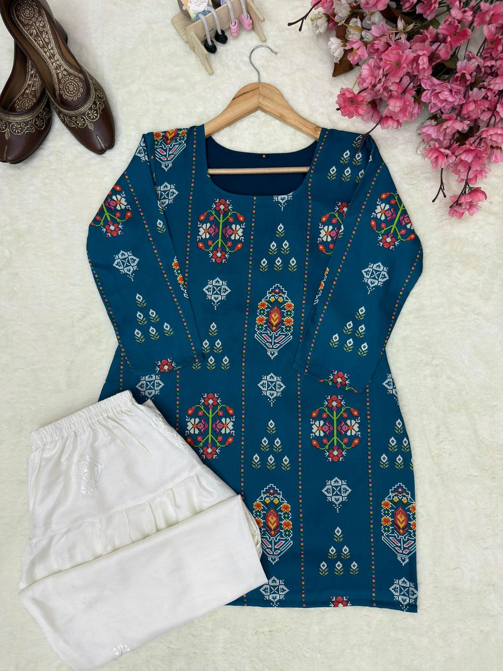 Summer Special Cotton Kurti with Farshi Plazzo Set
