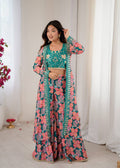Embroidered Sequence Indo-Western Set