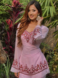 Designer Pink Kurti with Intricate Embroidery Work