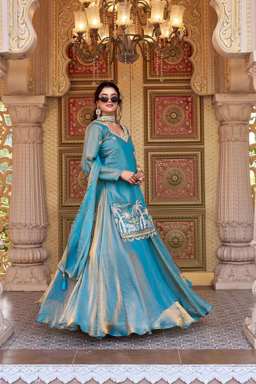 Designer Kurti with Lehenga