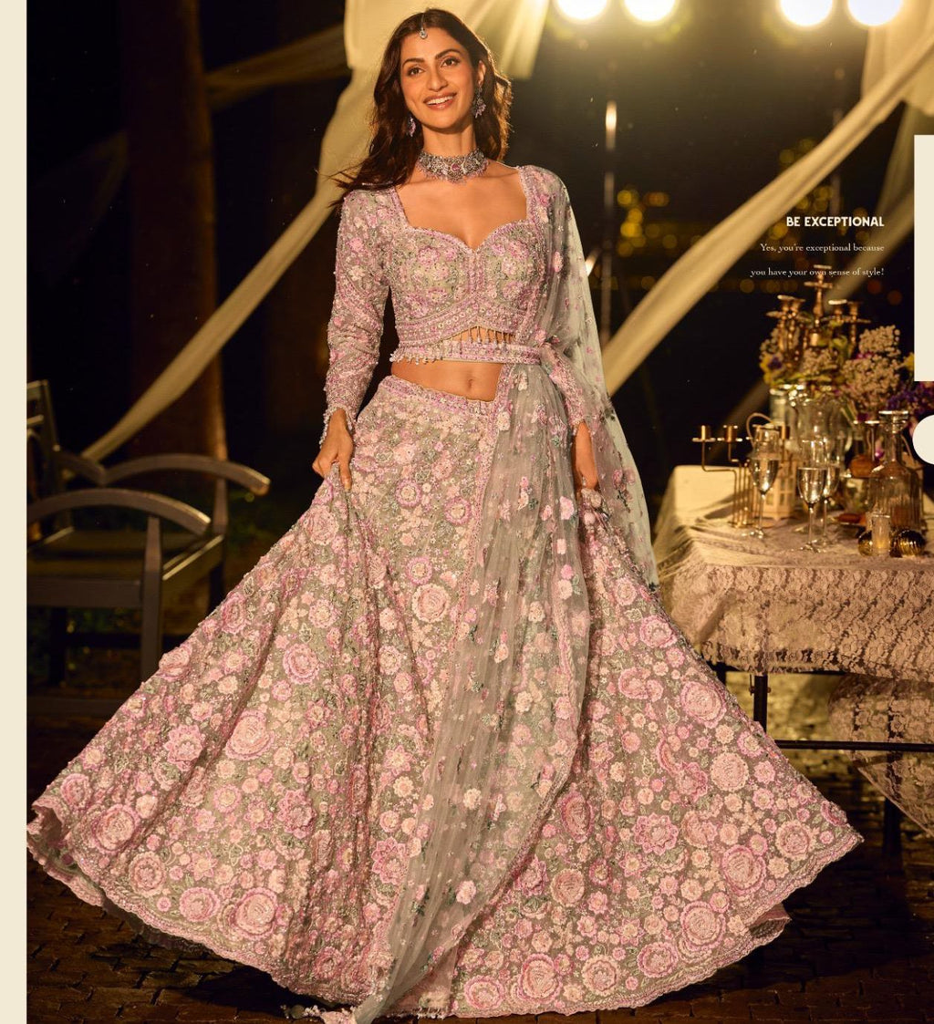 SVARNE Riyasat – Premium Hand-Embroidered Net