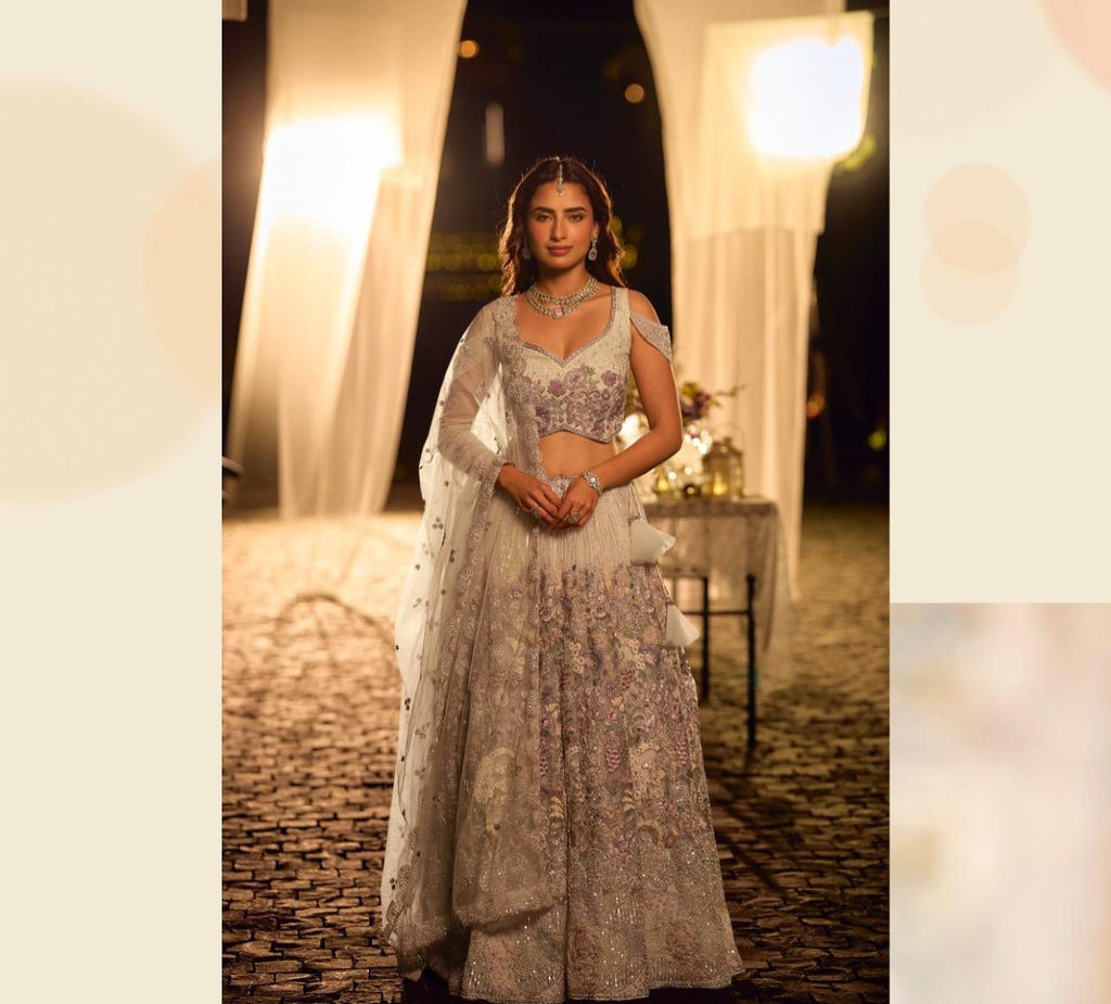 SVARNE Riyasat – Premium Hand-Embroidered Net