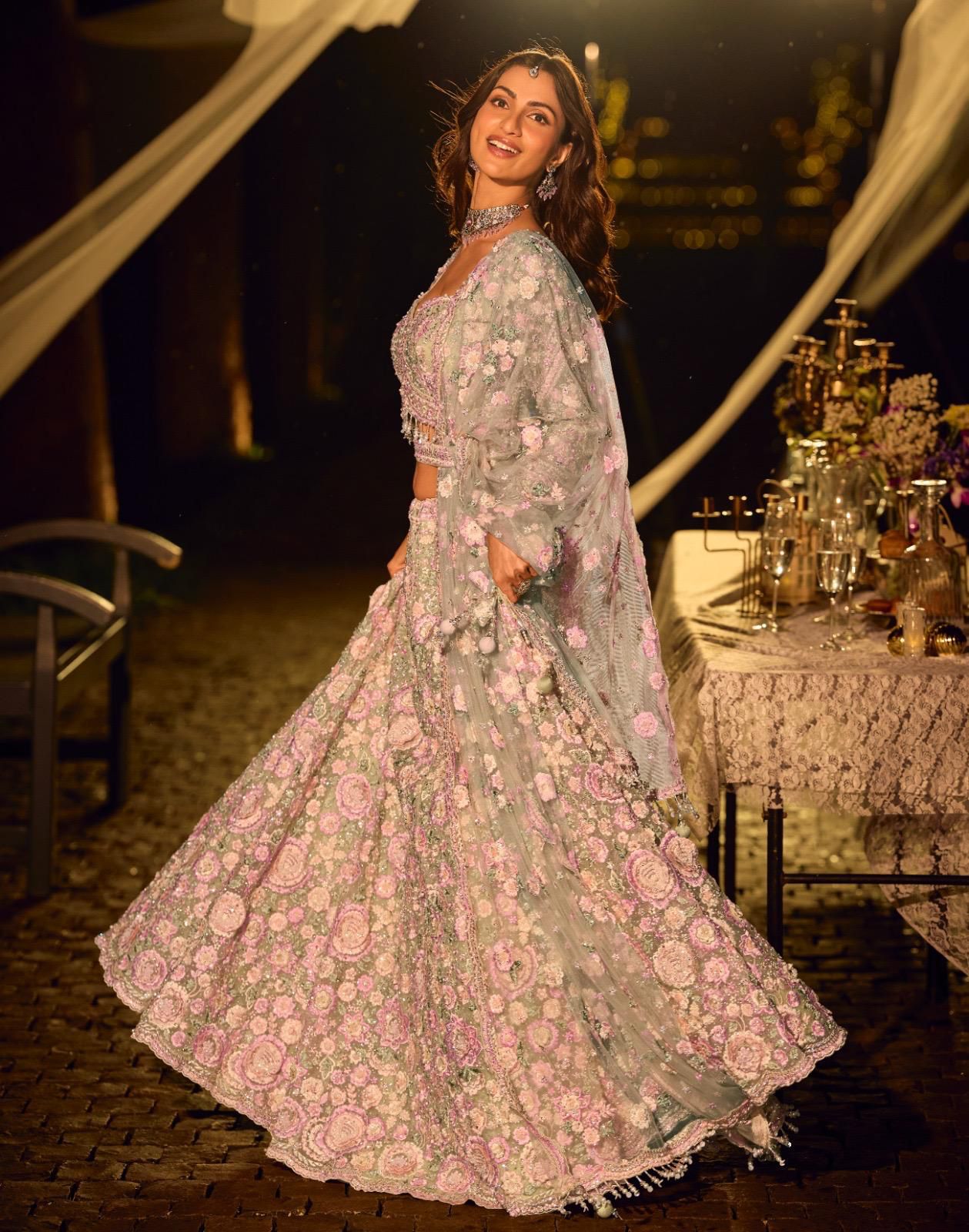 SVARNE Riyasat – Premium Hand-Embroidered Net