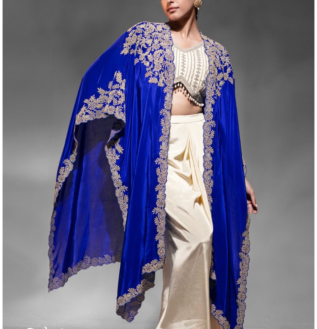 Royal Embroidered Cape Set