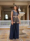 Elegant Star Georgette Embroidered Palazzo Set with Dupatta