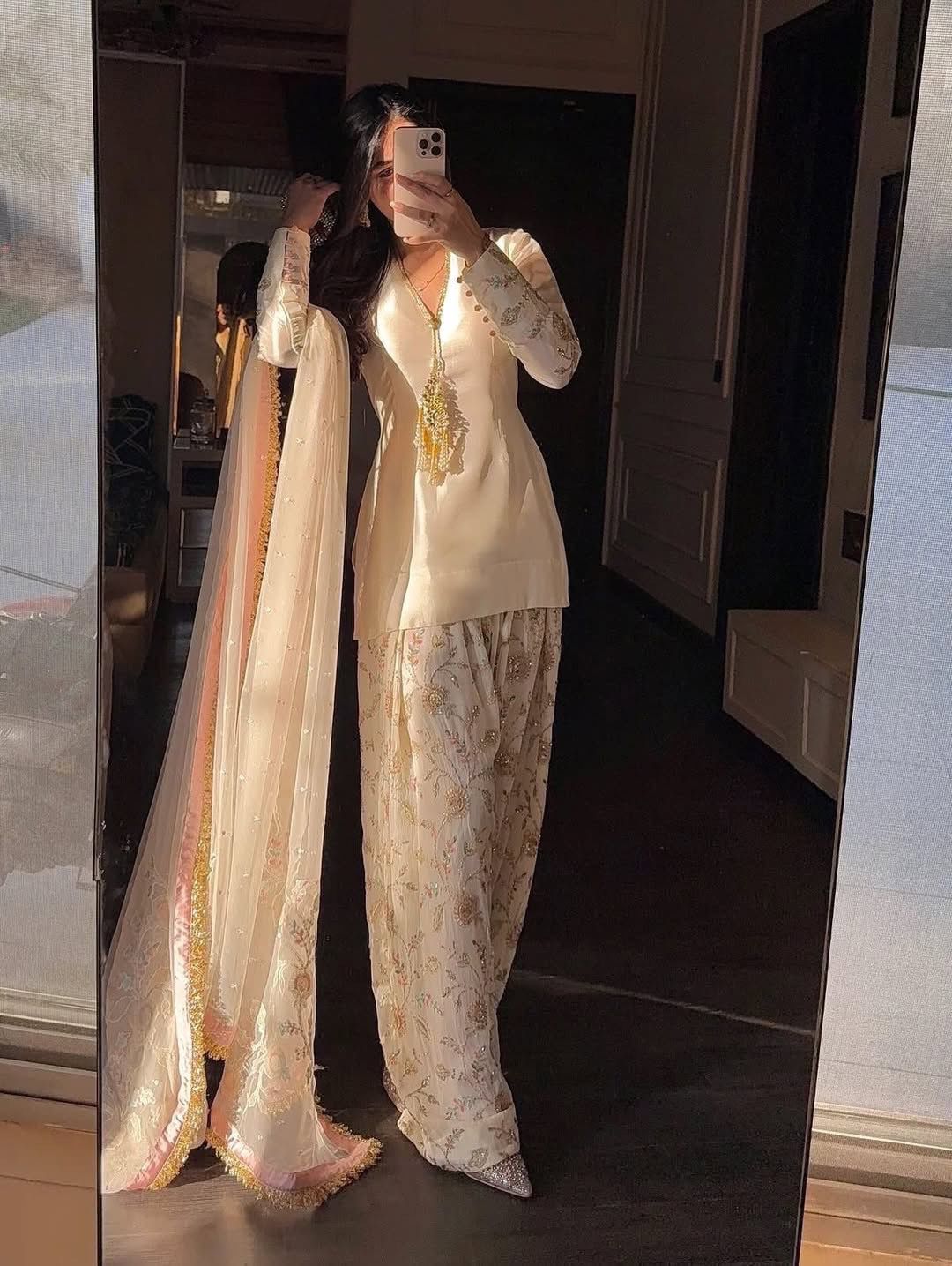 Designer Party Wear Satin Suit Set